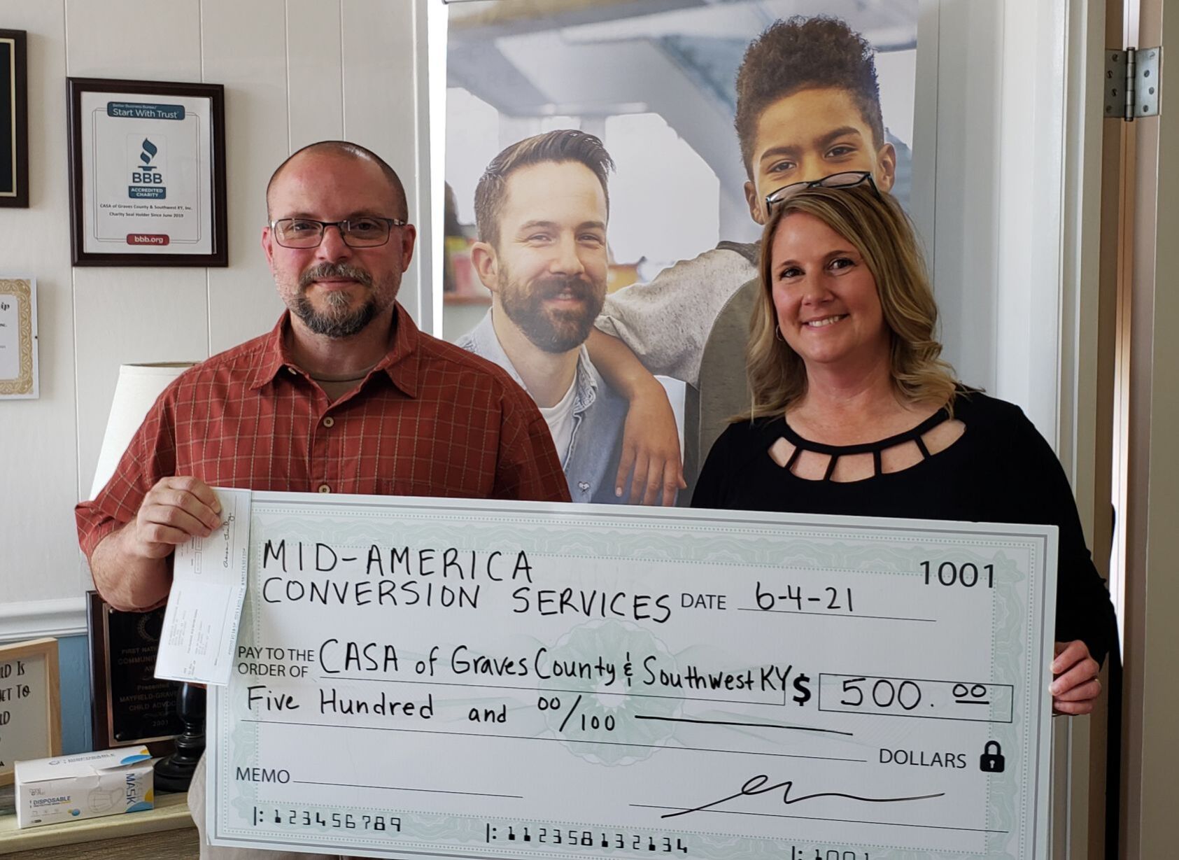 Donation to benefit CASA of Graves County & Southwest KY